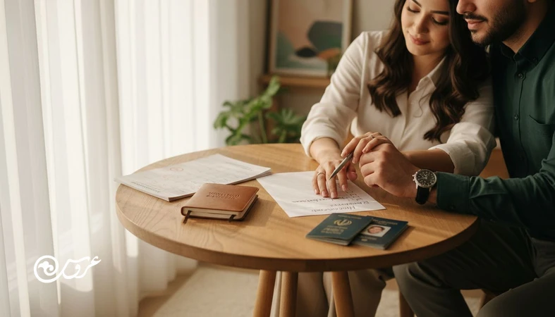 زوج ایرانی در حال برنامه ریزی بهترین زمان ماه عسل با توجه به انرژی بعد از عروسی، بودجه و مرخصی کاری