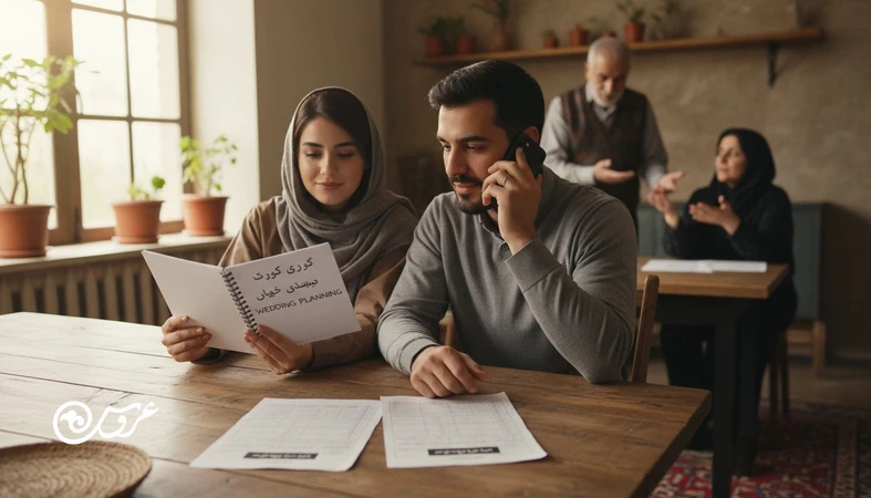 مرزبندی زوج در عروسی با خانواده و مدیریت تصمیم ها هنگام برنامه ریزی مراسم
