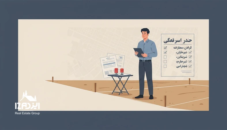 راهنمای خرید زمین برای اولین بار؛ تصویر چک لیست سند، کاربری، استعلام ها و قرارداد برای جلوگیری از اشتباهات رایج تازه واردها