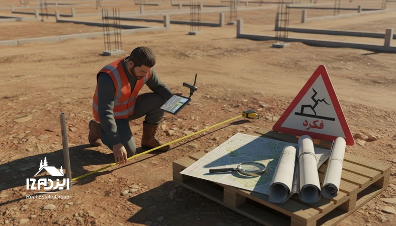 تصویر مفهومی از دام‌های قیمت‌گذاری زمین در ایران؛ اندازه‌گیری متراژ، نقشه کاداستر و بررسی اسناد برای تصمیم خرید قابل دفاع