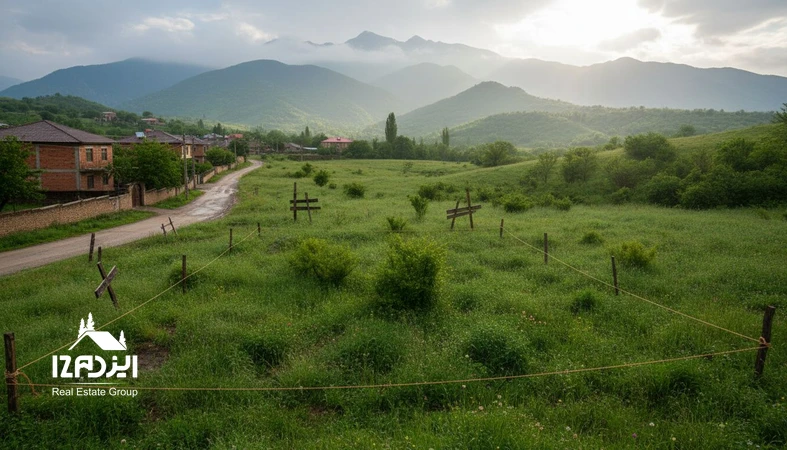 زمین در مازندران با مرزبندی مشخص و مسیر دسترسی، مناسب بررسی طرح هادی و محدوده بافت برای سکونت دائمی