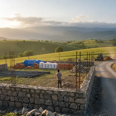 تصویری از زمین‌قطعه بندی شده برای سرمایه گذاری_ ایزد ملک