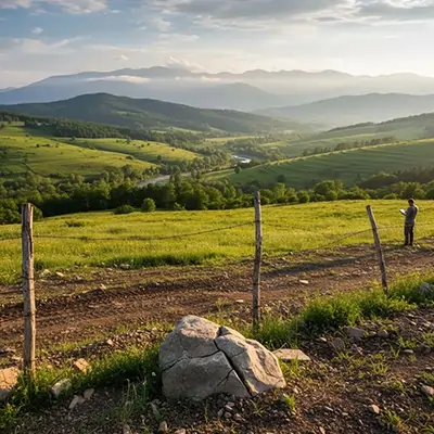 زمین حصار کشی شده و کنار جاده برای سرمایه گذاری و تحلیل خرید_ ایزدملک